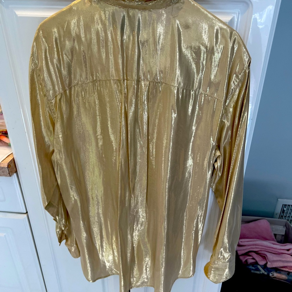 Lame gold dress shirt